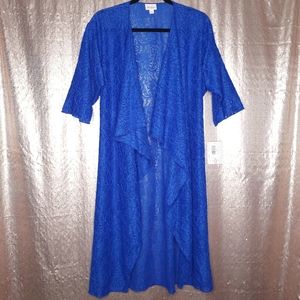 LuLaRoe BNWT S Shirley kimono - blue floral lace 💙